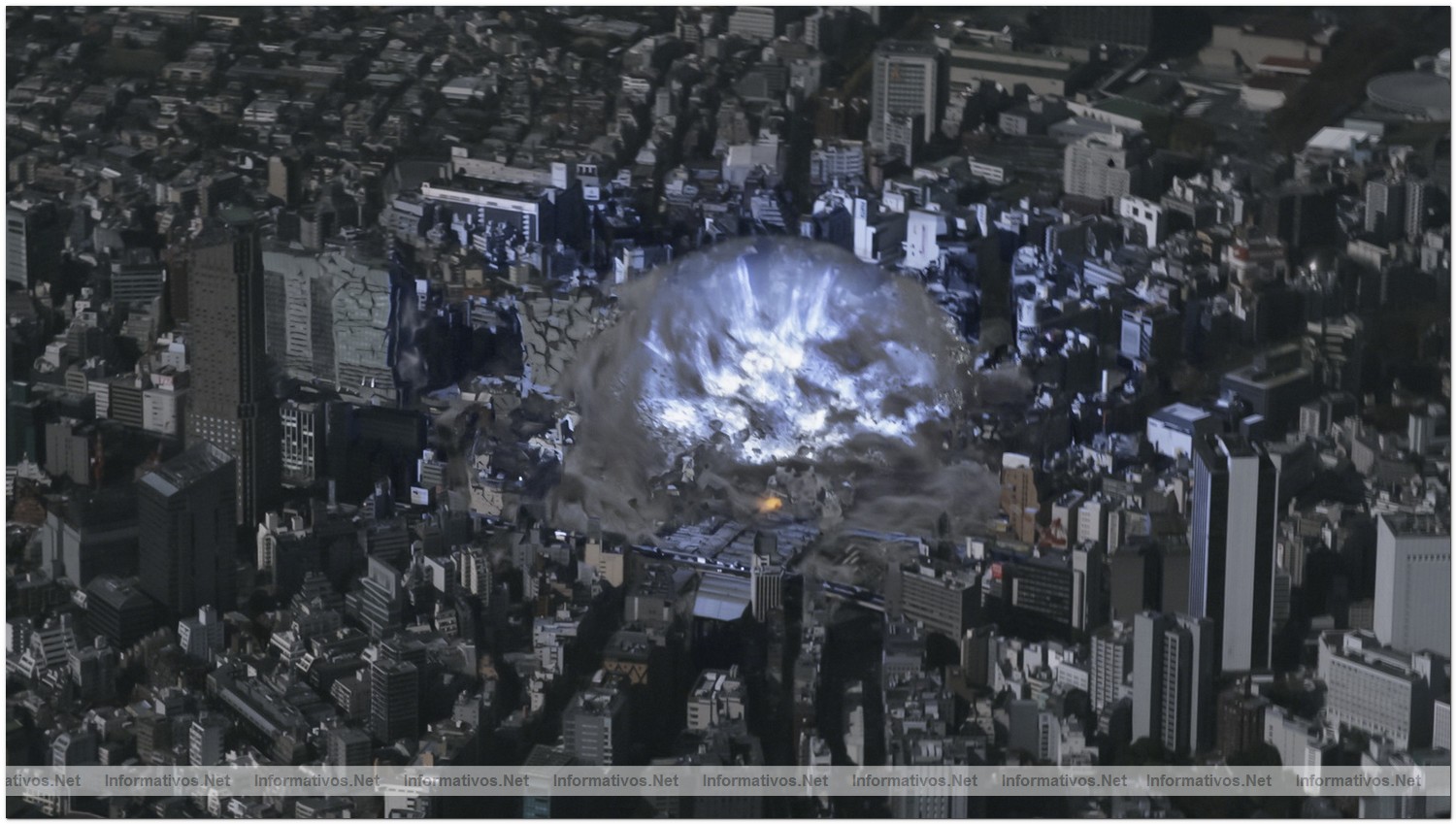 Tokyo explosion in Screen Gems' action horror RESIDENT EVIL: AFTERLIFE.