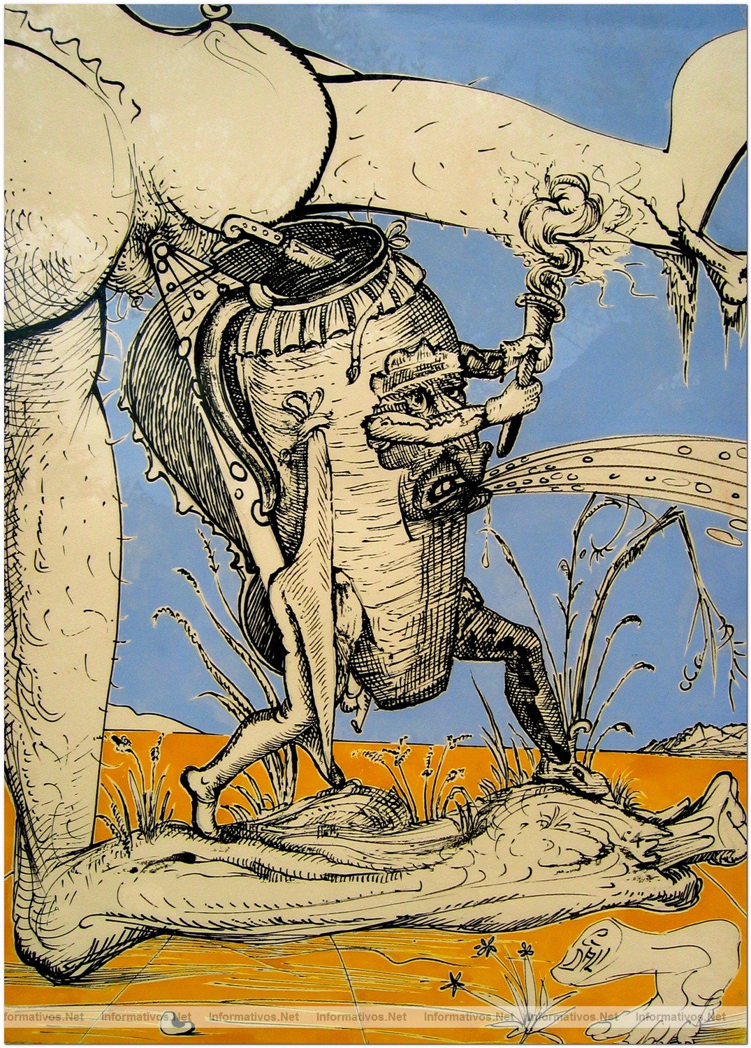 34 del Saln de Arte y Antigedades de Barcelona: 16-24 Octubre 2010.  DAL, Salvador. 1972. Jarre du pteur