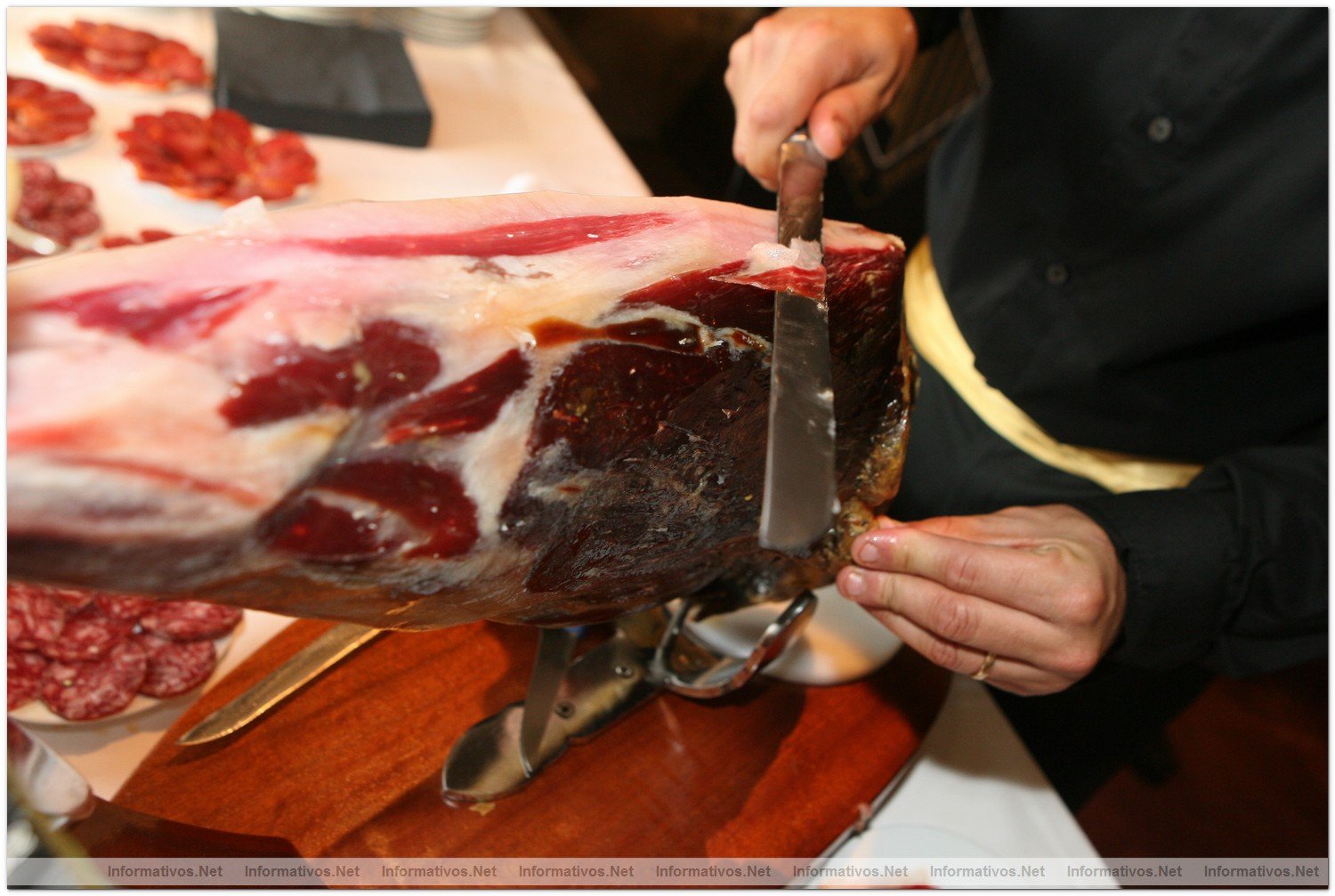 BCN07OCT010.- Presentacin del Jamn Ibrico Puro de Bellota Arturo Snchez Premium  Reserva de 2005