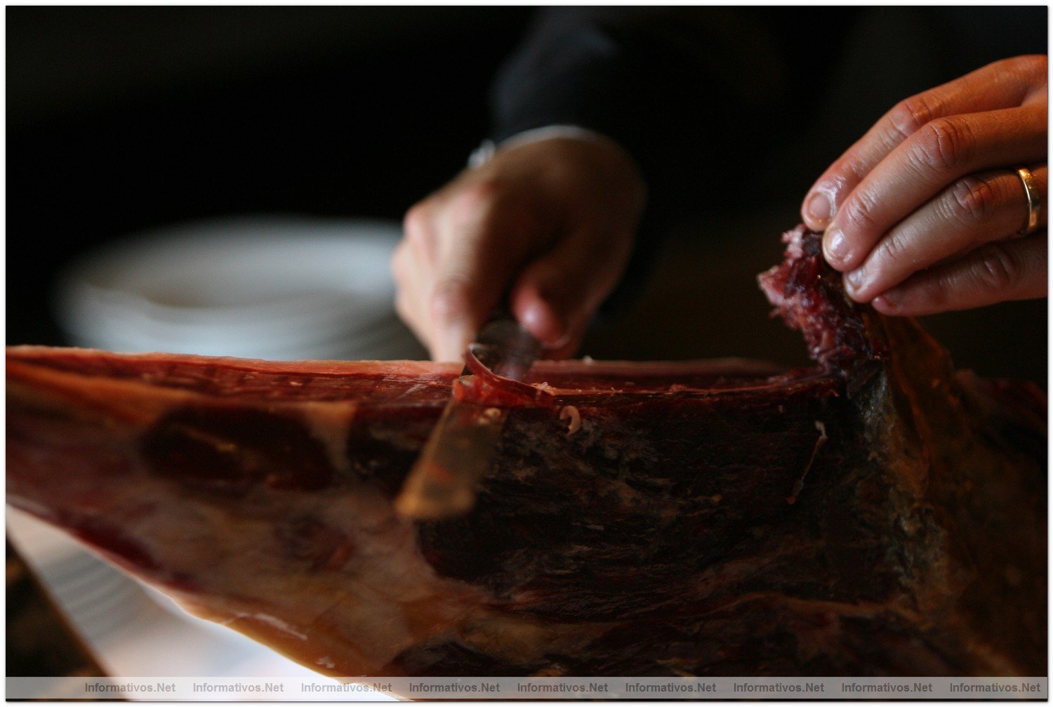 BCN07OCT010.- Presentacin del Jamn Ibrico Puro de Bellota Arturo Snchez Premium  Reserva de 2005