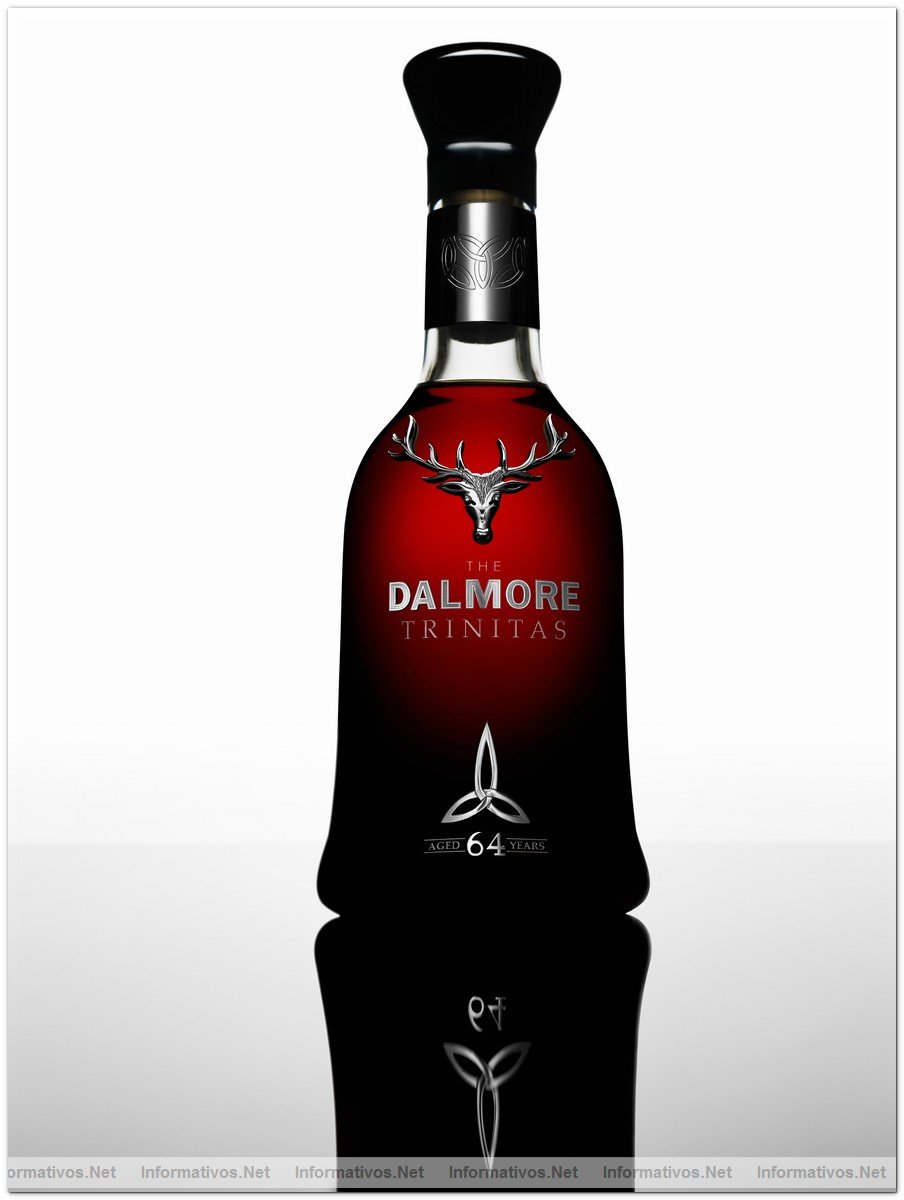 Dalmore Trinitas de 64 aos: primera botella de whisky ms cara y exclusiva del mundo. Slo 3 botellas de 100.000 libras cada una
