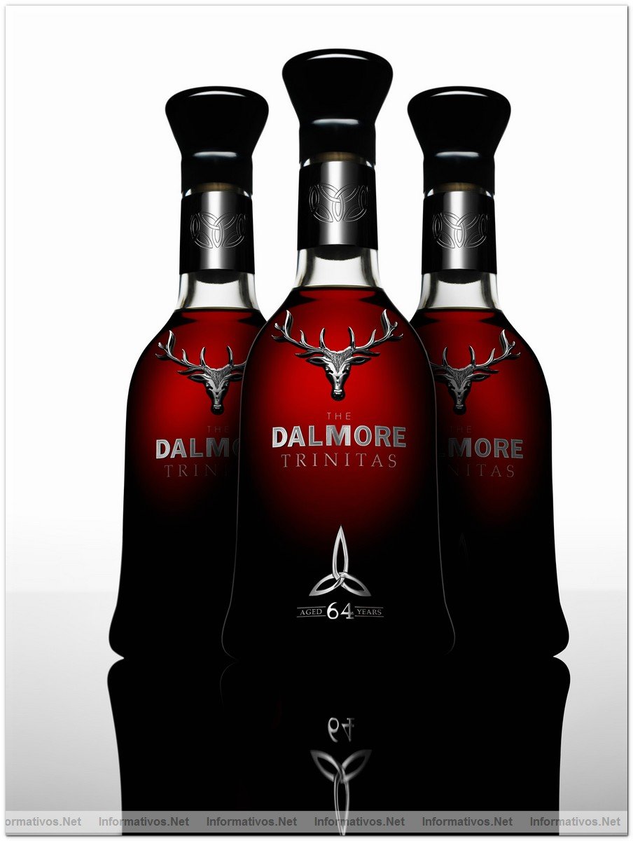 Dalmore Trinitas de 64 aos: primera botella de whisky ms cara y exclusiva del mundo. Slo 3 botellas de 100.000 libras cada una