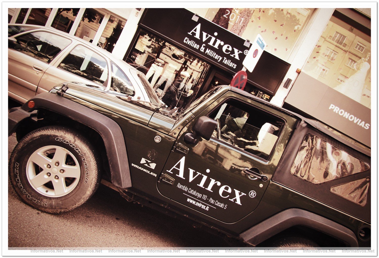 BCN20OCT010.- Presentacin AVIREX en Barcelona en Pau Casals, 5 y Rbla. Catalua, 110