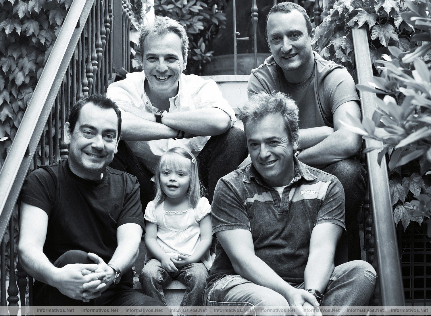 Sofa y  el grupo musical Hombres G (fotografiados por Elena Arroyo)