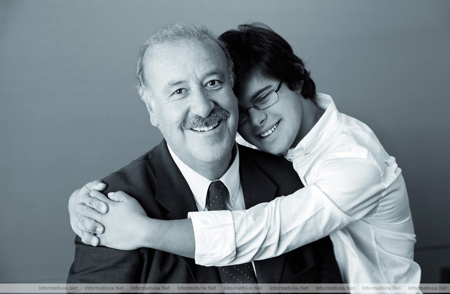 Pablo y el entrenador Vicente del Bosque (fotografiado por Mal Lpez)