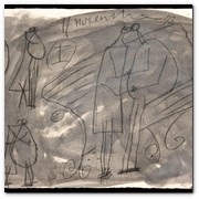 :: Pulse para Ampliar :: "Les amoureux". (1943). Dibujo  de Pablo Picasso valorada en 130.000 euros. Certificado por Maya  Widmaier Picasso, la hija del genial artista.