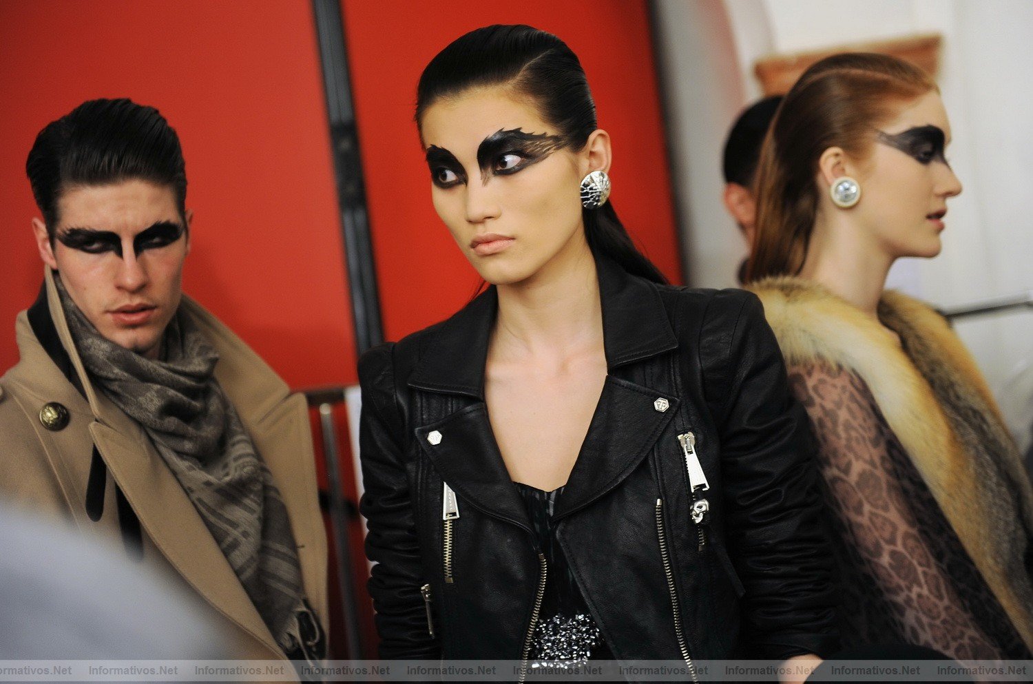 MILAN, ITALY - FEBRUARY 26:  Models prepare backstage prior the Philipp Plein fashion show as part of  Milan Fashion Week Womenswear Autumn/Winter 2011  on February 26, 2011 in Milan, Italy.  (Photo by Stefania D'Alessandro/Getty Images)