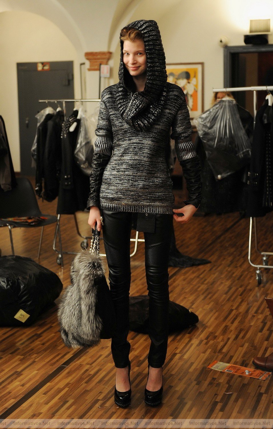 MILAN, ITALY - FEBRUARY 26:  A model prepares backstage prior the Philipp Plein fashion show as part of  Milan Fashion Week Womenswear Autumn/Winter 2011  on February 26, 2011 in Milan, Italy.  (Photo by Stefania D'Alessandro/Getty Images)