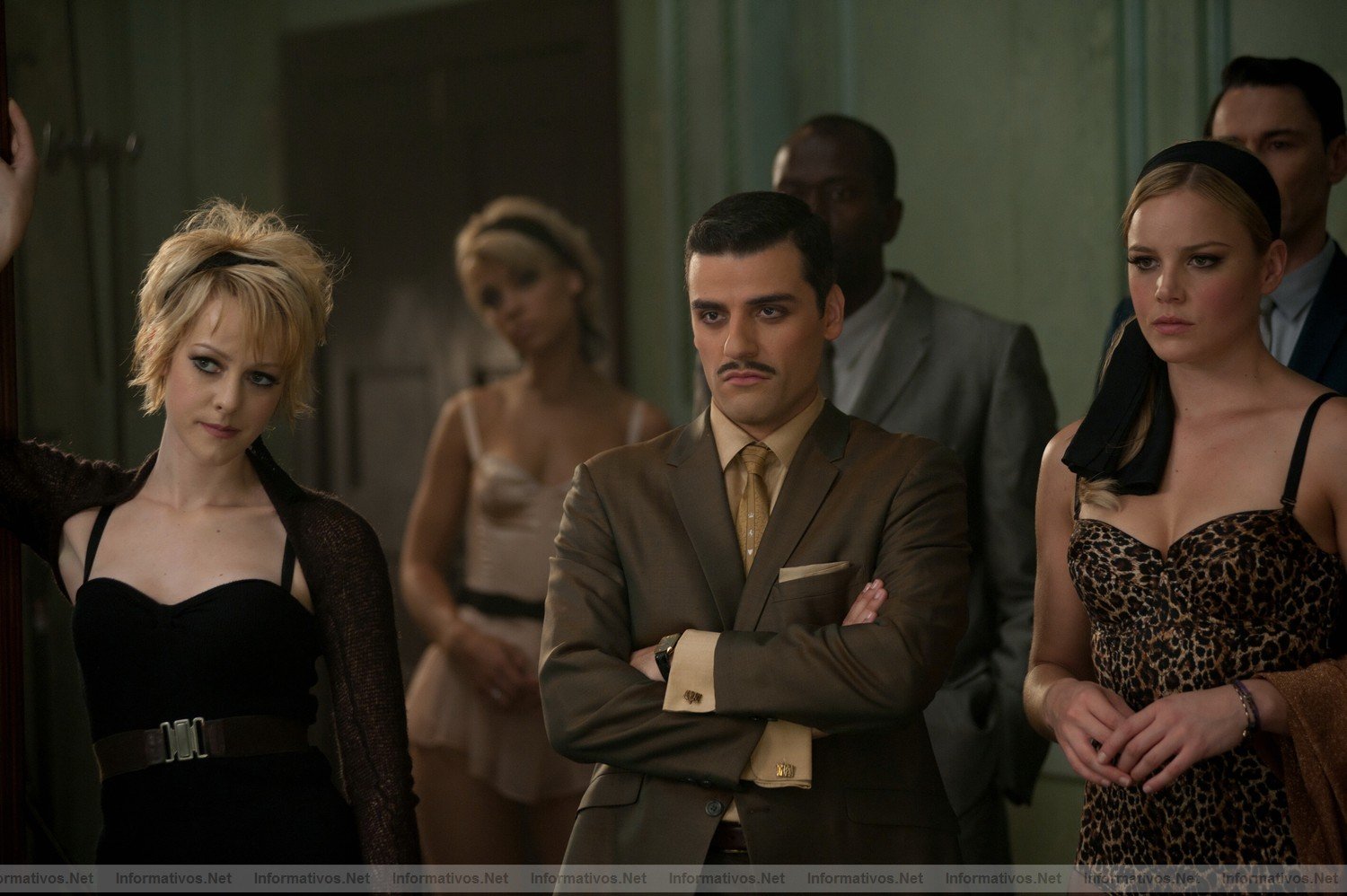 (Front row l-r) JENA MALONE as Rocket, OSCAR ISAAC as Blue Jones and ABBIE CORNISH as Sweet Pea in Warner Bros. Pictures and Legendary Pictures epic action fantasy SUCKER PUNCH, a Warner Bros. Pictures release.