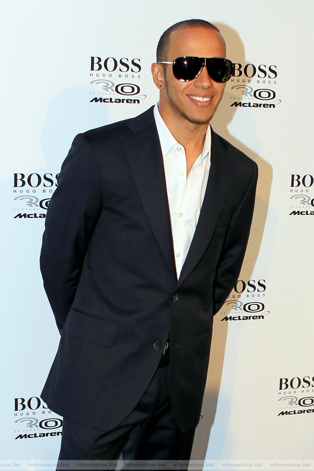 BCN19MAY011.-  Lewis Carl Davidson Hamilton, piloto F1, en el espacio Hugo Boss de P de Gracia de Barcelona