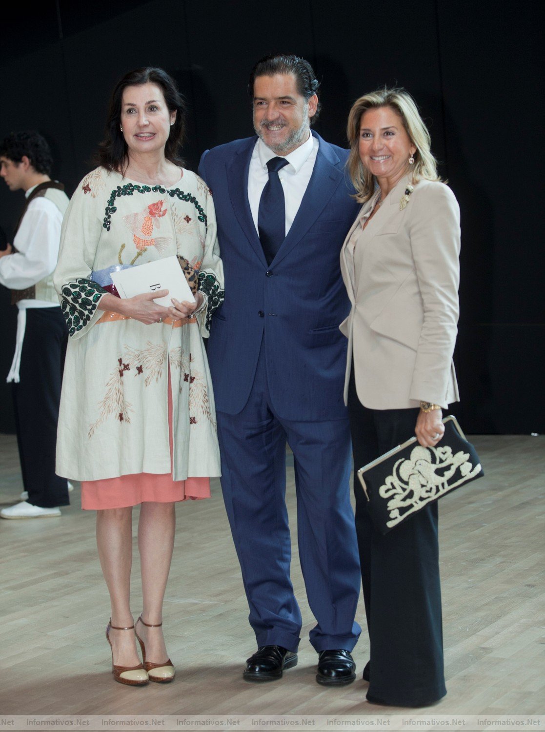 Getaria, 7 de junio de 2011. Inauguracin Cristobal Balenciaga Museoa: Carmen Martnez Bordiu con su esposo Jose Campos y Susana Palatchi, de Pronovias