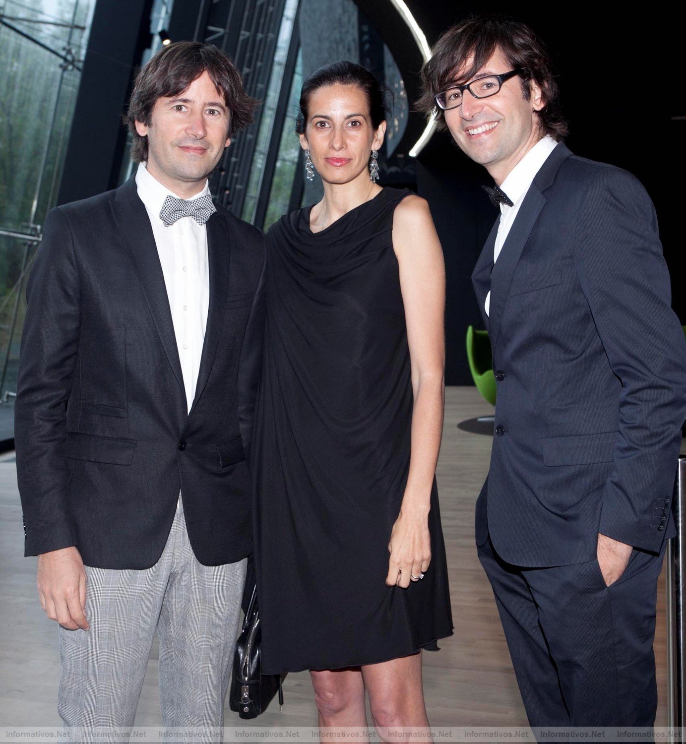 Getaria, 7 de junio de 2011. Inauguracin Cristobal Balenciaga Museoa:  Iaki Muoz (Ailanto), Estrella Arch y Aitor Muoz (Ailanto)