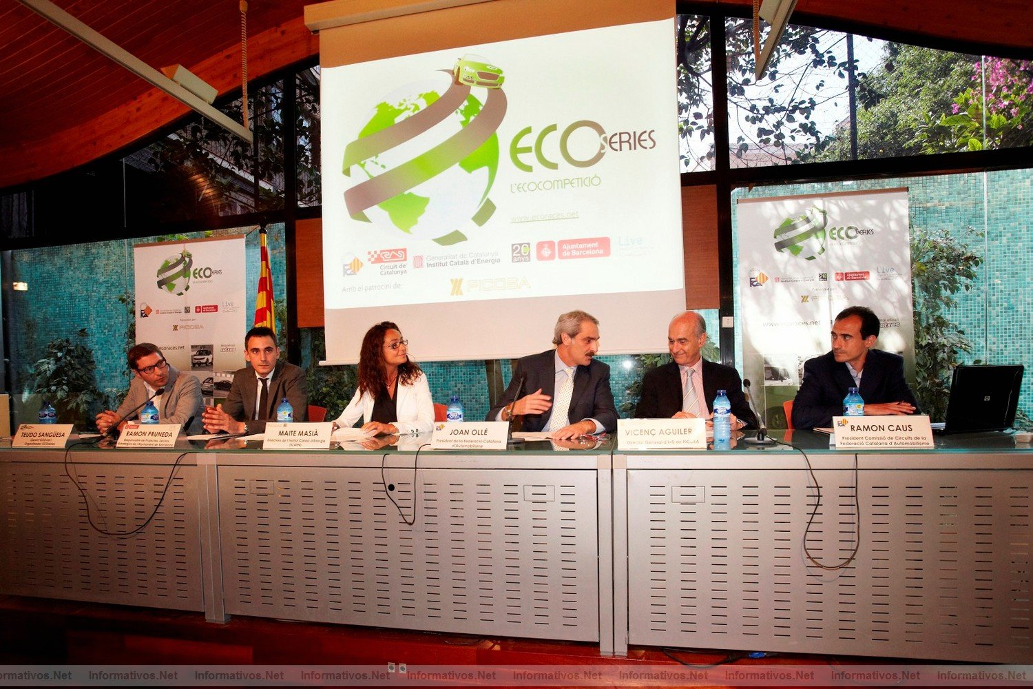 BCNJUN011.- Presentacin de las ECOSeries: Teudo Sangesa, Ramon Pruneda, Maite Masi, Joan Oll, Vicen Aguilera y Ramon Caus