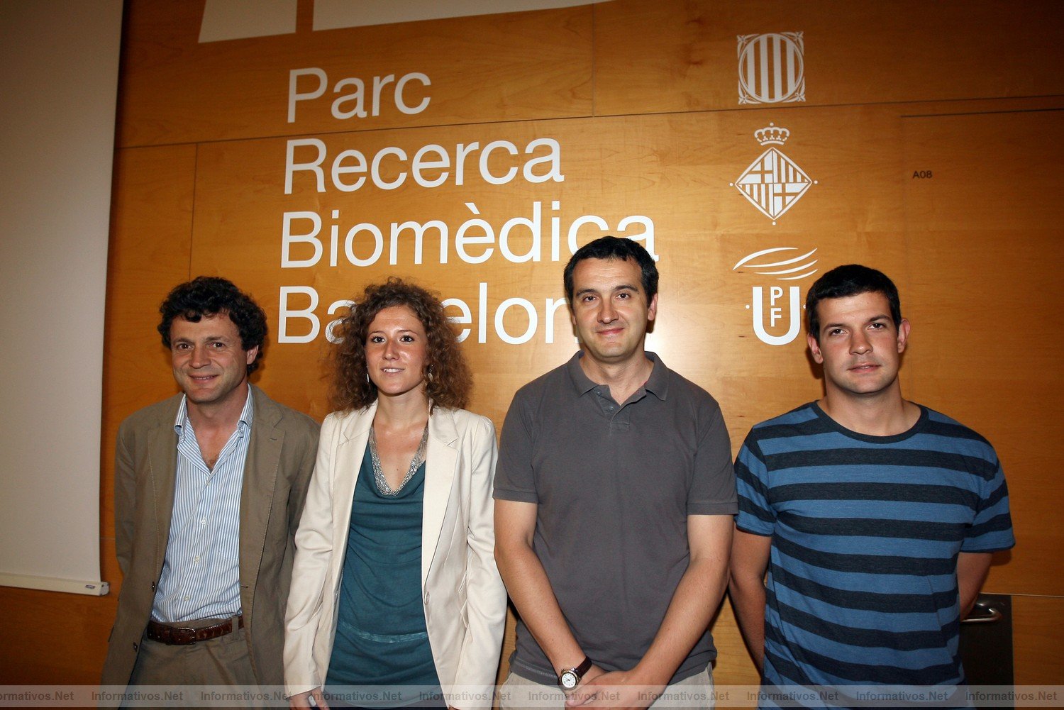 BCN06JUL011.- Entrega del Premio de Investigacin Fundacin Dr. Antonio Esteve al equipo de Rafael Maldonado que hall la conexin entre el cannabis y la amnesia. Rafael Maldonado, Emma Puighermanal, Andrs Ozaita y Arnau Busquets