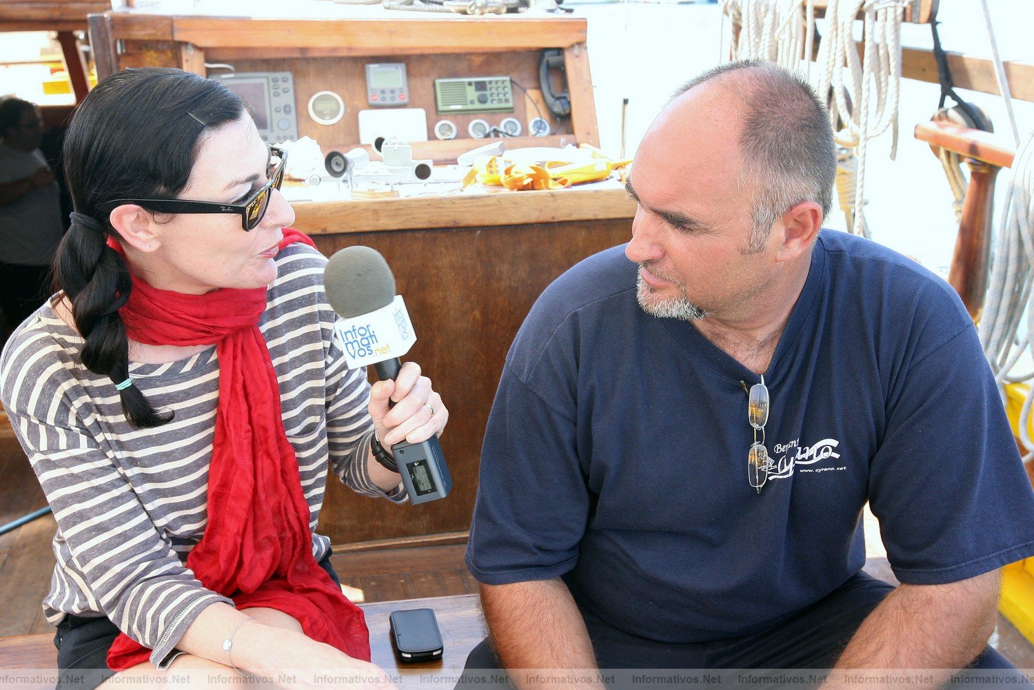 23JUL011, Arenys de Mar- Barcelona.- Bergantn Cyrano, buque escuela y, en poca estival, turismo naval. Entrevistamos a su capitn, Miguel Melero