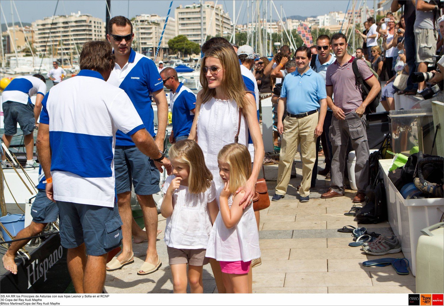 SS.AA.RR los Principes de Asturias con sus hijas Leonor y Sofia en el RCNP