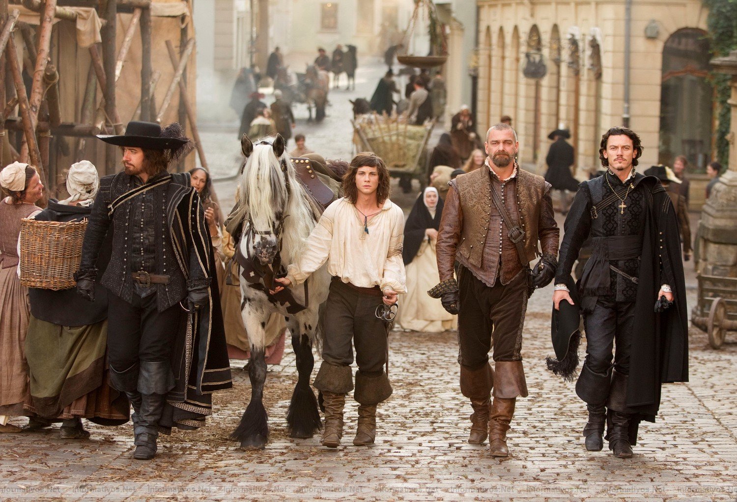 Los tres mosqueteros: estreno en España el 30 de Septiembre. (L-R) MATTHEW MACFADYEN, LOGAN LERMAN, RAY STEVENSON AND LUKE EVANS star in THE THREE MUSKETEERS 3D. 