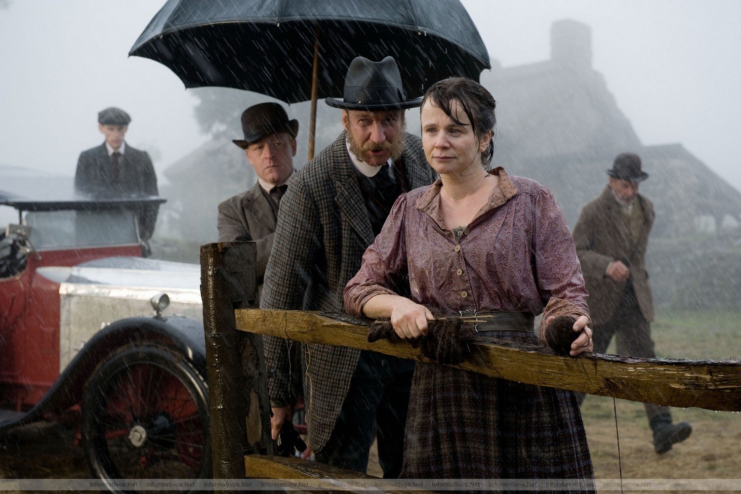 Lyons (David Thewlis, left), the landlord of the Narracott farm, and Rosie Narracott (Emily Watson) are featured in this scene from DreamWorks Pictures' "War Horse", director Steven Spielberg's epic adventure and an unforgettable odyssey through courage, friendship, discovery and wonder..