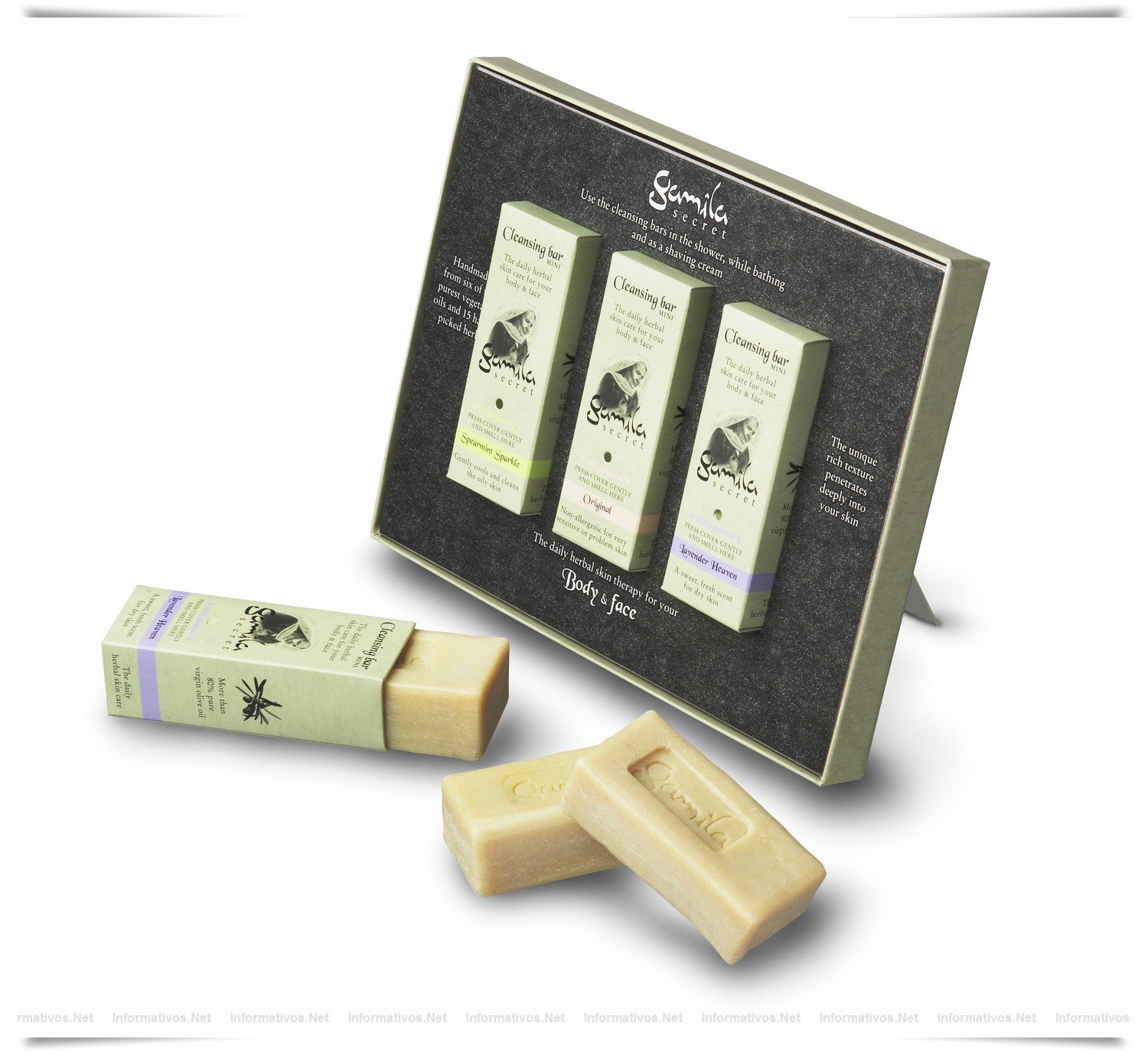 Gamila un secreto de belleza de éxito internacional. Mini pastillas de jabón para poder probar con diferentes aromas y propiedades y llevar en el bolso