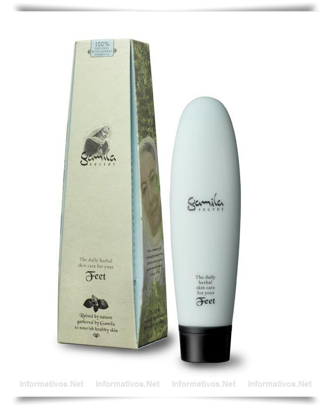 Gamila un secreto de belleza de éxito internacional. Crema para los pies.