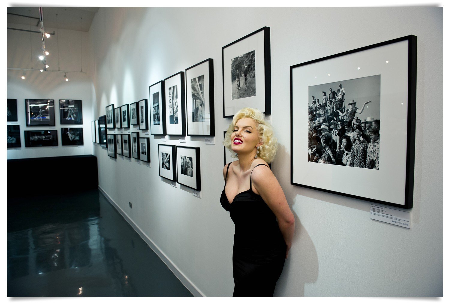 LONDON, ENGLAND - MARCH 08:  Marilyn lookalike Suzie Kennedy attends the Marilyn private view at the Getty Images Gallery on March 8, 2012 in London, England. (Photo by Ian Gavan/Getty Images)