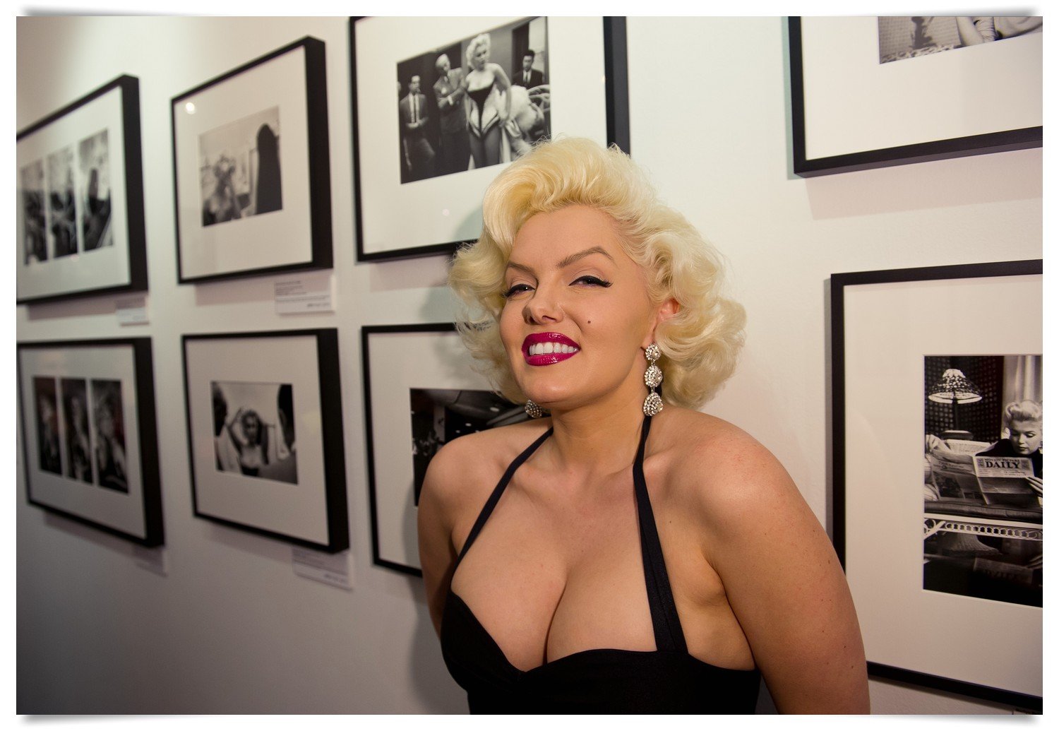 LONDON, ENGLAND - MARCH 07:  Marilyn lookalike Suzie Kennedy attends the Marilyn private view at the Getty Images Gallery on March 7, 2012 in London, England. (Photo by Ian Gavan/Getty Images)