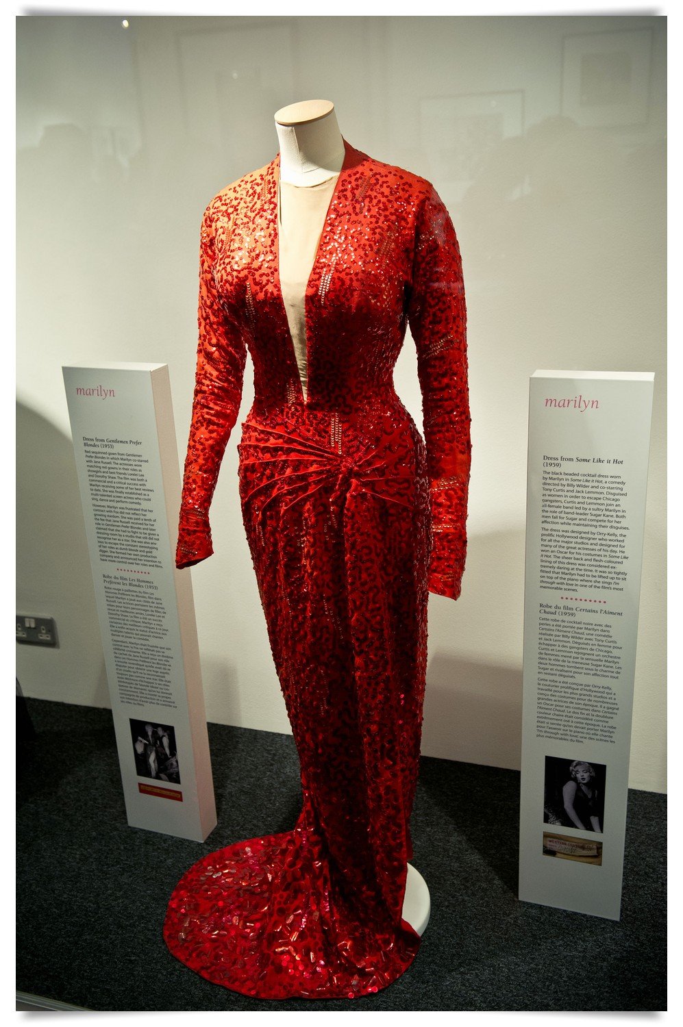 LONDON, ENGLAND - MARCH 07:  General view of one of the dresses during the Marilyn private view at the Getty Images Gallery on March 7, 2012 in London, England. (Photo by Ian Gavan/Getty Images)