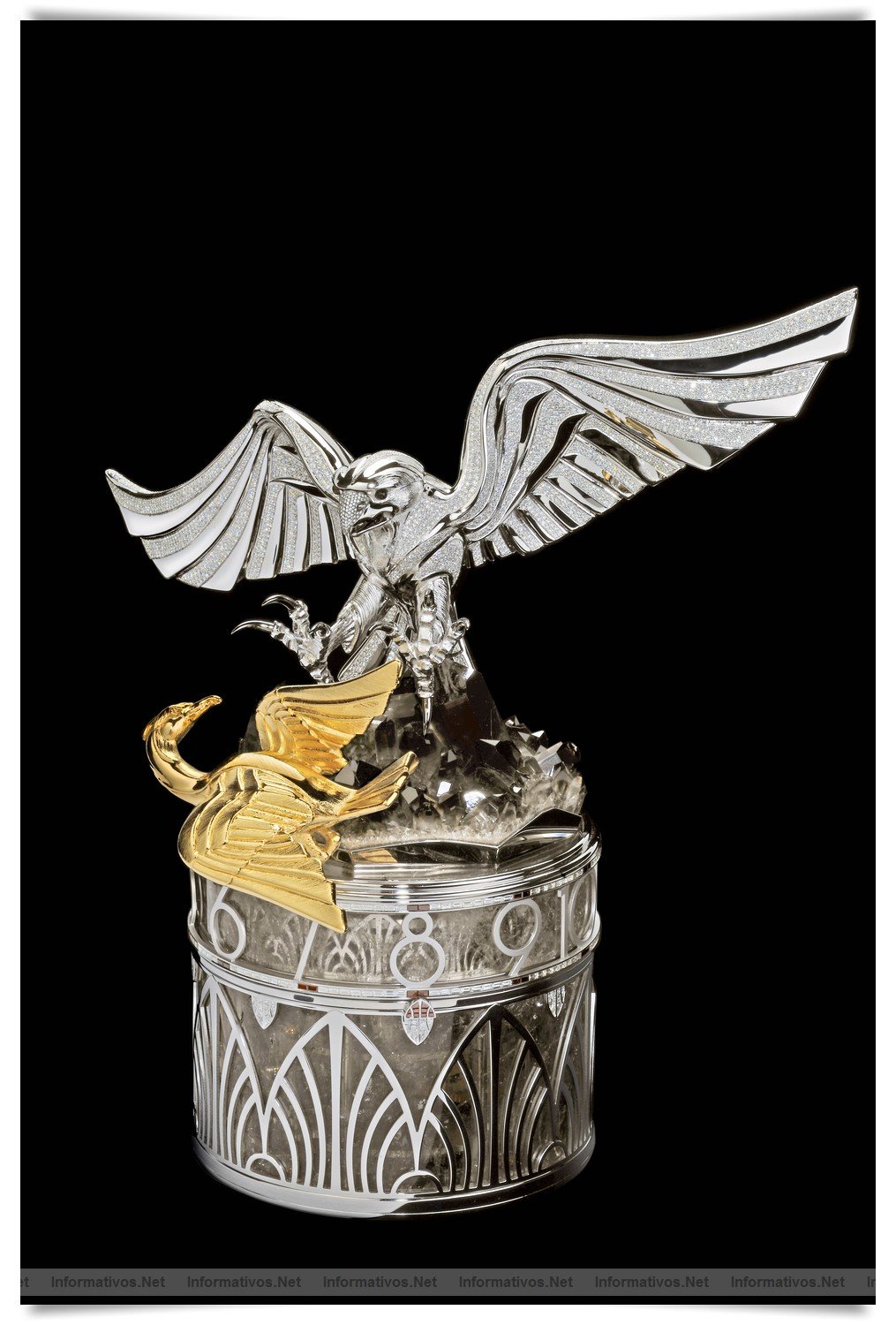 "El halcón y la avutarda" de Parmigiani Fleurier ha sido  presentada  en exclusiva en la Doha 9th Jewelry and Watch Exhibition