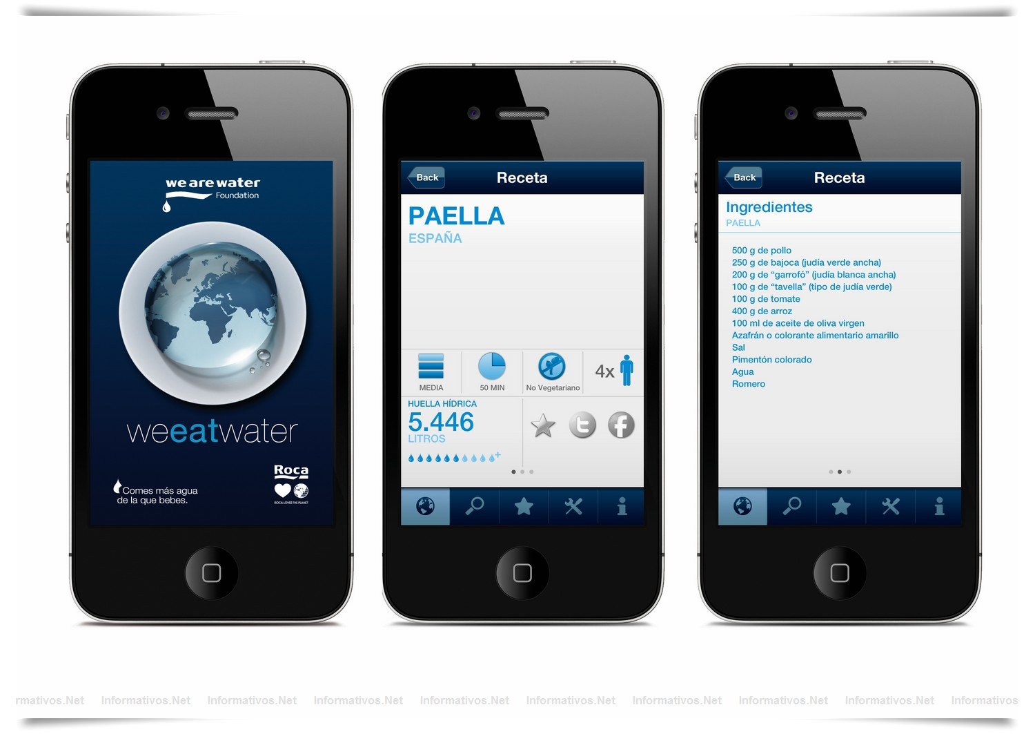 La Fundación We Are Water colabora con Naciones Unidas para concienciar sobre la necesidad de hacer un buen uso de los recursos hídricos y crea una aplicación para IPhone que calcula la cantidad de agua necesaria para producir un alimento, su Huella Hídrica.