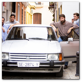 Rodaje en Sevilla de la película Grupo7, dirigida por Alberto Rodrígues, producida por Atípica Films y La Zanfoña Producciones.