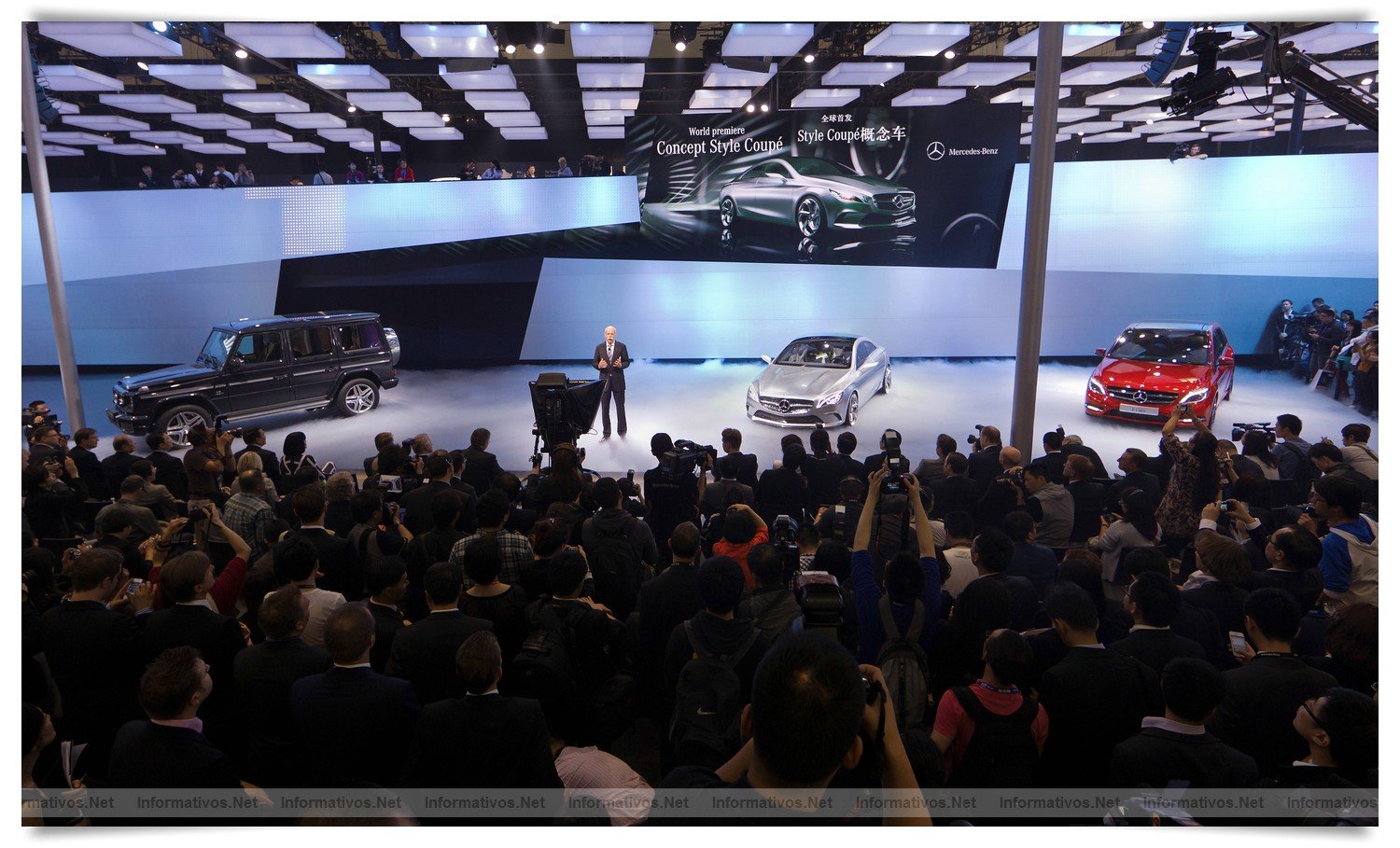 Mercedes-Benz at the Auto China 2012 in Beijing: Dr. Dieter Zetsche, Chairman of the Board of Management, Daimler AG and Head of Mercedes-Benz Cars at the official world premiere of the Mercedes-Benz Style Coupé