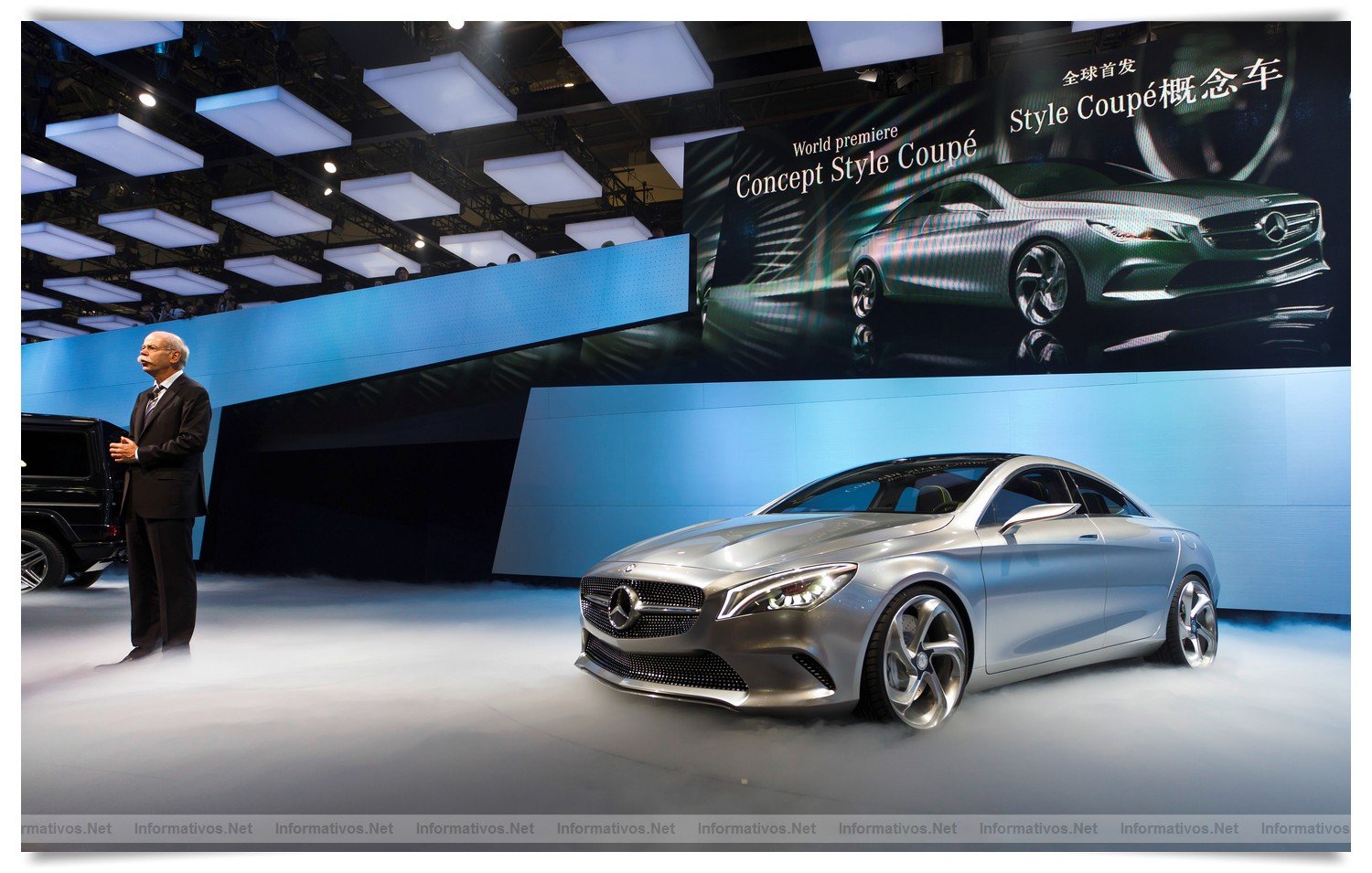 Mercedes-Benz at the Auto China 2012 in Beijing: Dr. Dieter Zetsche, Chairman of the Board of Management, Daimler AG and Head of Mercedes-Benz Cars at the official world premiere of the Mercedes-Benz Style Coupé