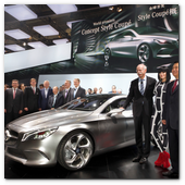 Mercedes-Benz at the Auto China 2012 in Beijing: Dr. Dieter Zetsche, Chairman of the Board of Management, Daimler AG and Head of Mercedes-Benz Cars, singer-songwriter Jessie J and Xu Heyi, Chairman of BAIC and Chairman of BBAC at the official world premiere of the Mercedes-Benz Style Coupé