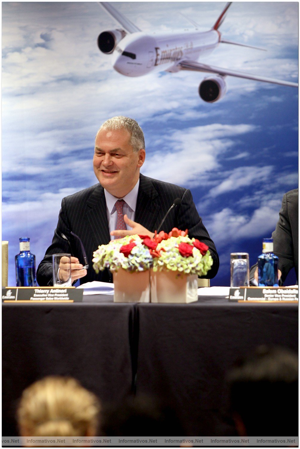 BCN22MAY012.- Emirates conectar Barcelona con Dubai desde el prximo 3 de Junio. Thierry Antinori, Vicepresidente Ejecutivo a nivel mundial de Emirates