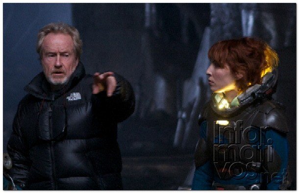 Imagen de 'Prometheus' donde un equipo de exploradores descubre una pista sobre los orígenes del hombre en la Tierra