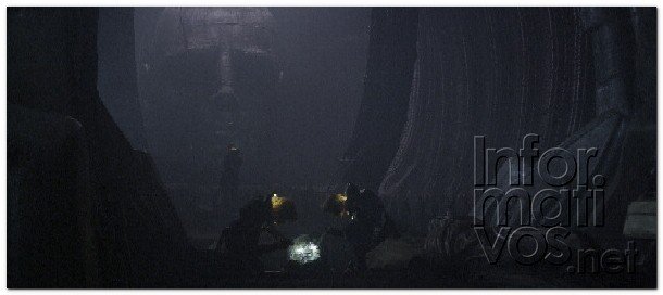 Imagen de 'Prometheus' donde un equipo de exploradores descubre una pista sobre los orígenes del hombre en la Tierra