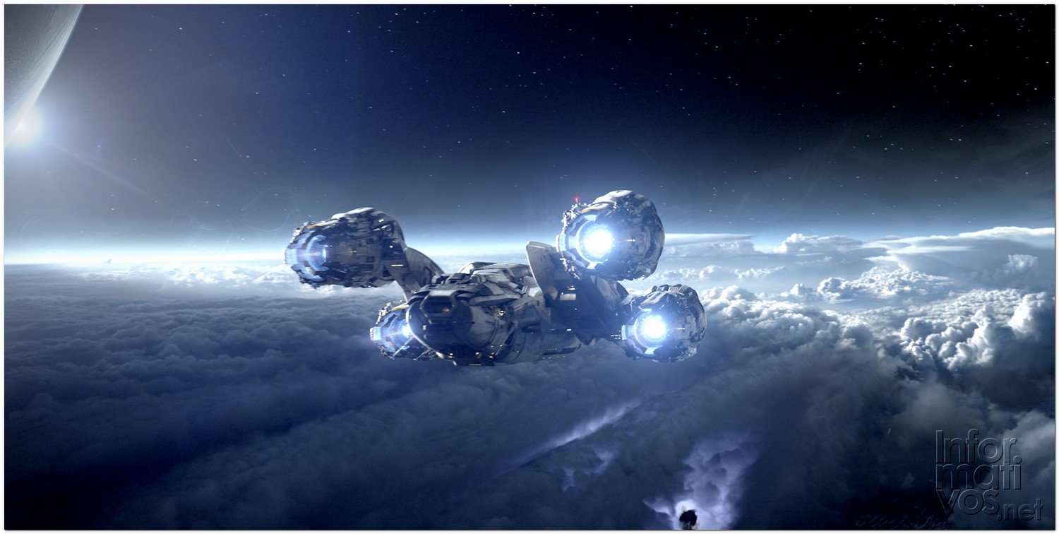 Imagen de 'Prometheus' donde un equipo de exploradores descubre una pista sobre los orígenes del hombre en la Tierra