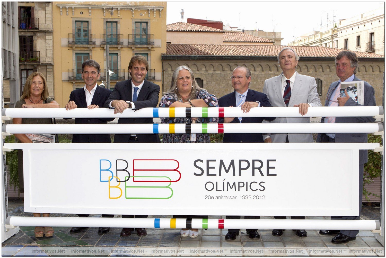 Presentación oficial de la 101º edición del Concurso de Saltos Internacional de Barcelona: Cristina Olano, Jesús Garmendia, Daniel García Grió, Maite Fandos, Emilio Zegrí, Joaquín Calvo, Ramón Catalán