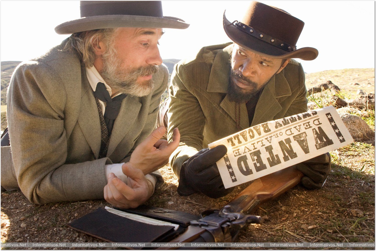 Christoph Waltz, left, and Jamie Foxx star in Columbia Pictures' "Django Unchained."
