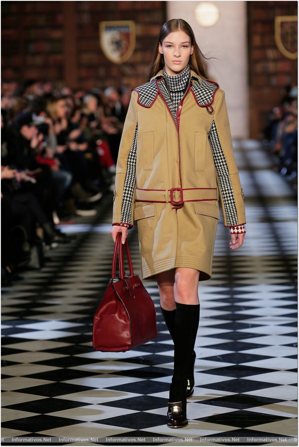 NEW YORK, NY - FEBRUARY 10:  A model walks the runway at the Tommy Hilfiger Fall 2013 Women's Collection fashion show during Mercedes-Benz Fashion Week at the Park Avenue Armory on February 10, 2013 in New York City.