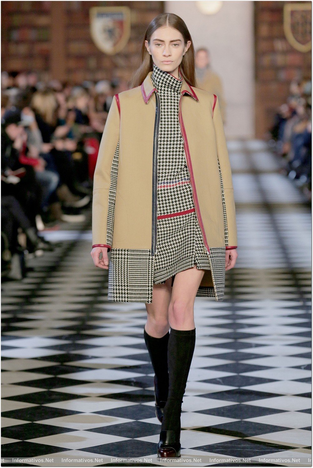 NEW YORK, NY - FEBRUARY 10:  A model walks the runway at the Tommy Hilfiger Fall 2013 Women's Collection fashion show during Mercedes-Benz Fashion Week at the Park Avenue Armory on February 10, 2013 in New York City.