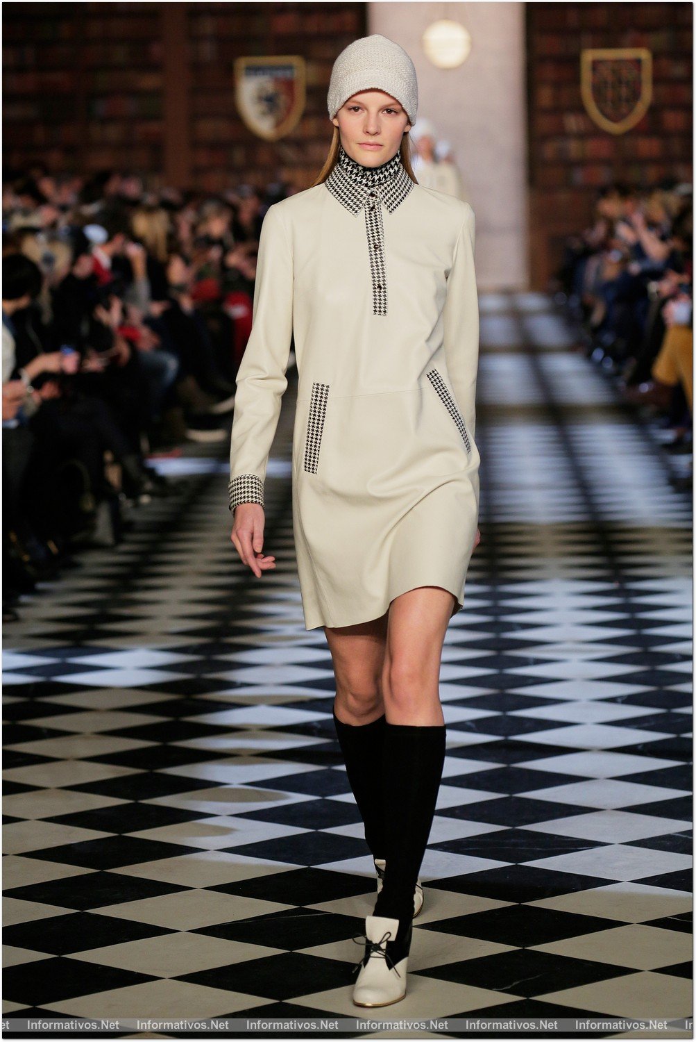 NEW YORK, NY - FEBRUARY 10:  A model walks the runway at the Tommy Hilfiger Fall 2013 Women's Collection fashion show during Mercedes-Benz Fashion Week at the Park Avenue Armory on February 10, 2013 in New York City.