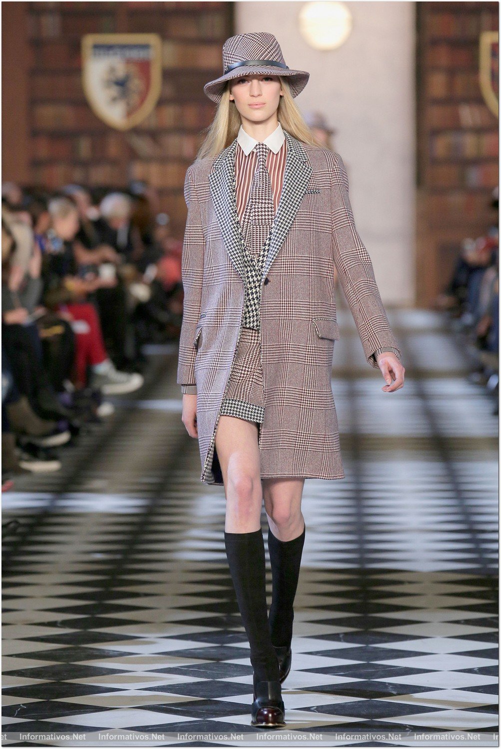 NEW YORK, NY - FEBRUARY 10:  A model walks the runway at the Tommy Hilfiger Fall 2013 Women's Collection fashion show during Mercedes-Benz Fashion Week at the Park Avenue Armory on February 10, 2013 in New York City.