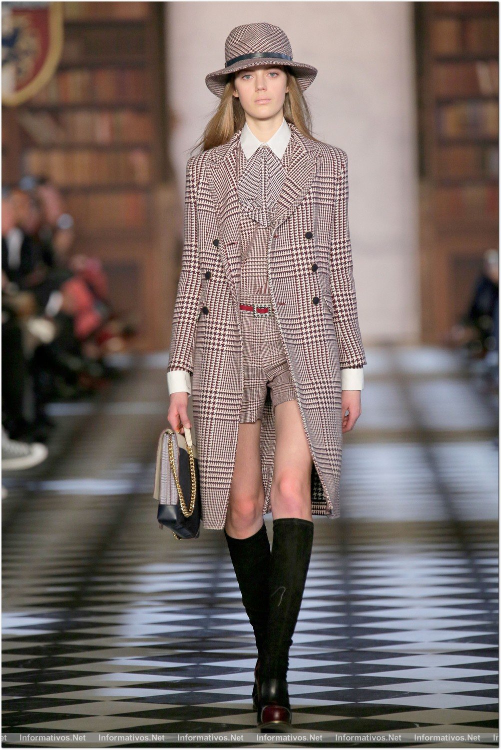 NEW YORK, NY - FEBRUARY 10:  A model walks the runway at the Tommy Hilfiger Fall 2013 Women's Collection fashion show during Mercedes-Benz Fashion Week at the Park Avenue Armory on February 10, 2013 in New York City.