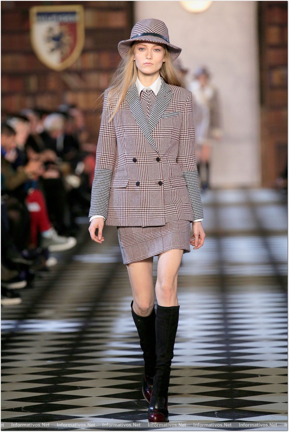 NEW YORK, NY - FEBRUARY 10:  A model walks the runway at the Tommy Hilfiger Fall 2013 Women's Collection fashion show during Mercedes-Benz Fashion Week at the Park Avenue Armory on February 10, 2013 in New York City.