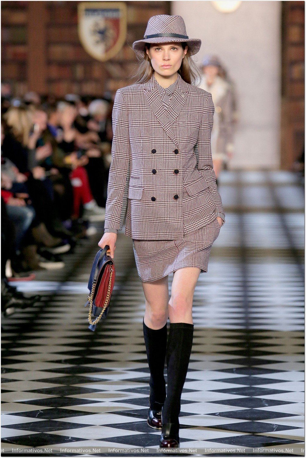 NEW YORK, NY - FEBRUARY 10:  A model walks the runway at the Tommy Hilfiger Fall 2013 Women's Collection fashion show during Mercedes-Benz Fashion Week at the Park Avenue Armory on February 10, 2013 in New York City.