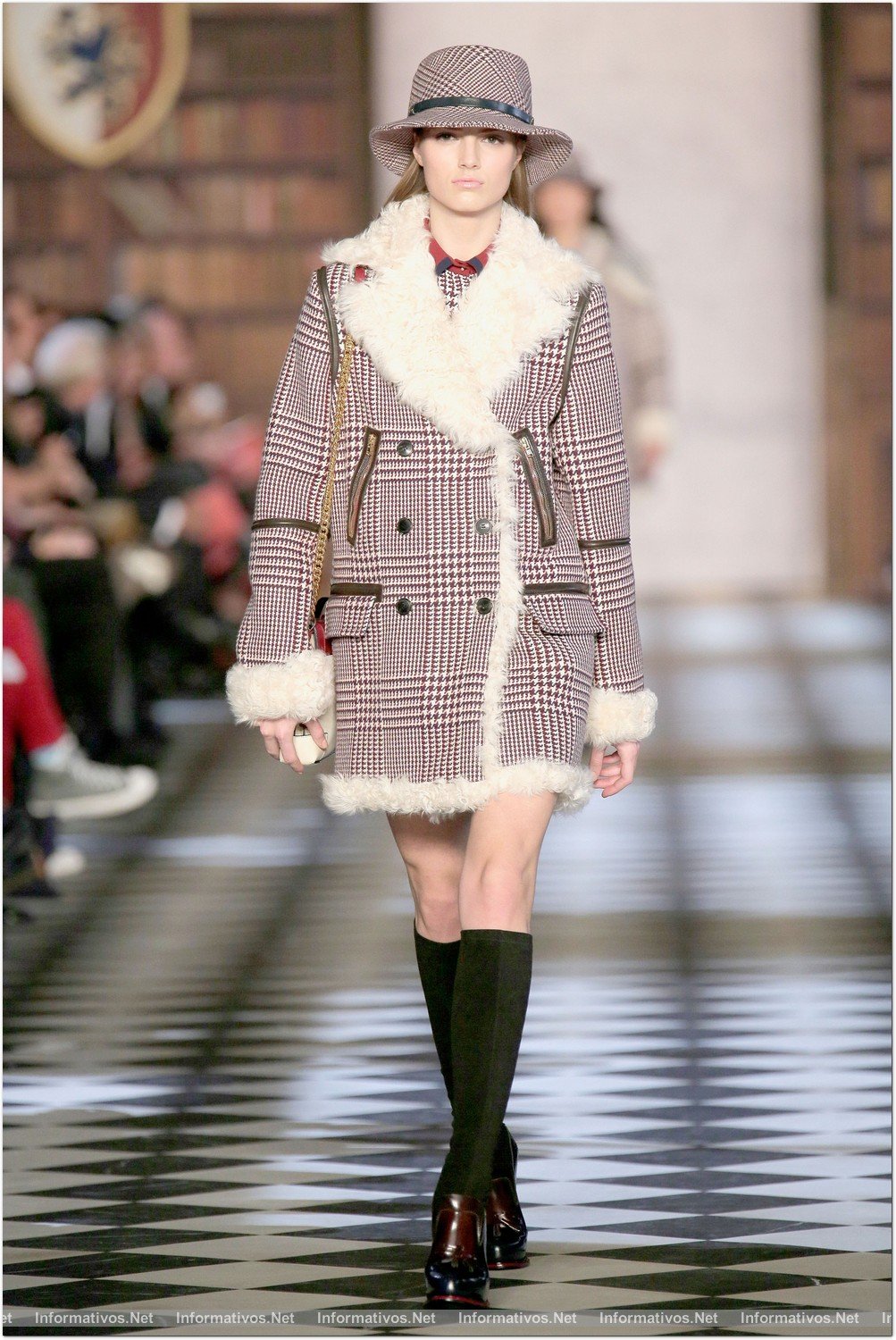 NEW YORK, NY - FEBRUARY 10:  A model walks the runway at the Tommy Hilfiger Fall 2013 Women's Collection fashion show during Mercedes-Benz Fashion Week at the Park Avenue Armory on February 10, 2013 in New York City.