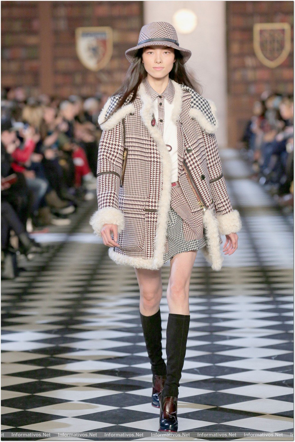 NEW YORK, NY - FEBRUARY 10:  A model walks the runway at the Tommy Hilfiger Fall 2013 Women's Collection fashion show during Mercedes-Benz Fashion Week at the Park Avenue Armory on February 10, 2013 in New York City.