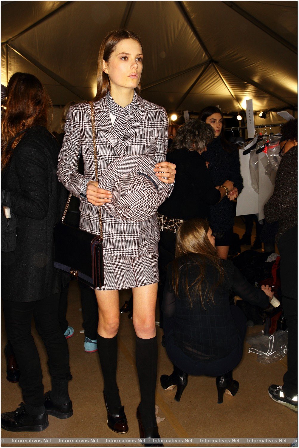 NEW YORK, NY - FEBRUARY 10:  Backstage at the Tommy Hilfiger Fall 2013 Women's Collection fashion show during Mercedes-Benz Fashion Week at the Park Avenue Armory