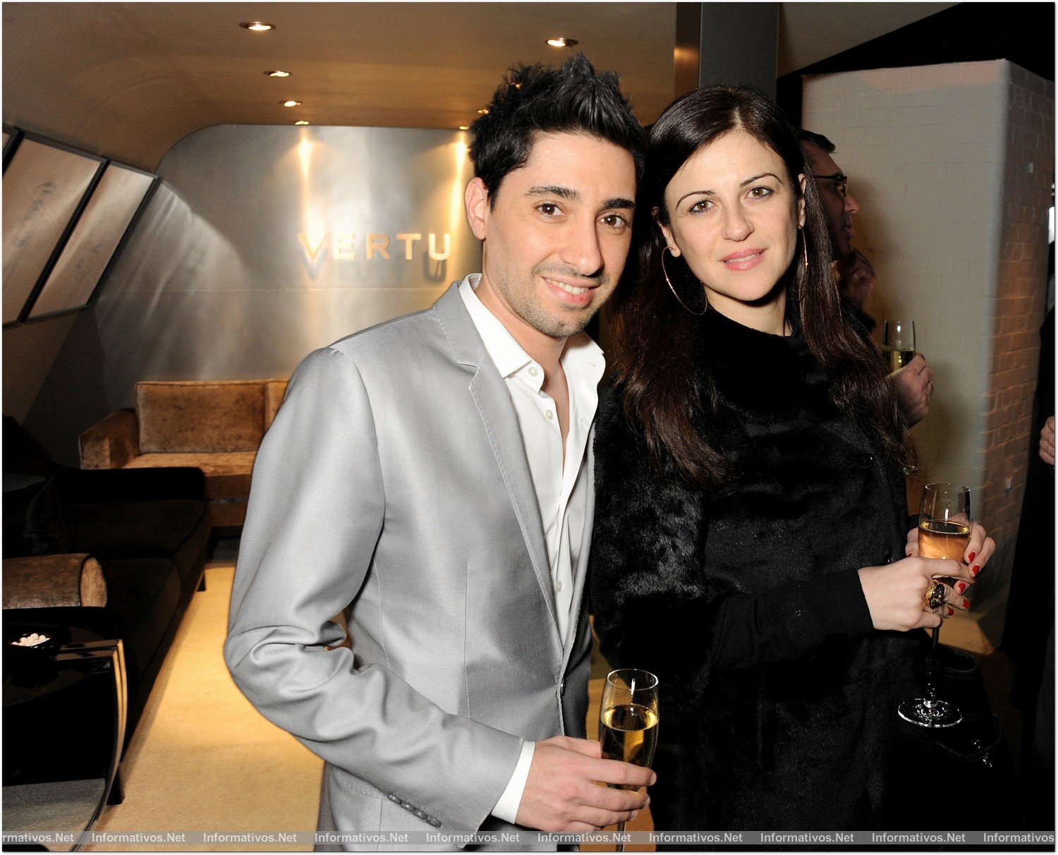 LONDON, ENGLAND - FEBRUARY 12:  Michael Russo (L) attends the launch of the Vertu Ti at the London Film Museum, Covent Garden 